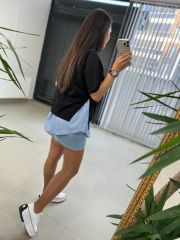 Dr 2274 Tasarım Mavi Yan Bağlamalı Sweat