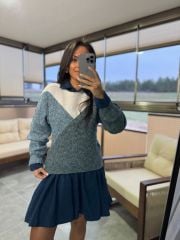 Orj. Marka Mavi Renkli Kazak