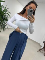 Mzr 22604 Kuşak Detaylı Tensel Laci Pantolon