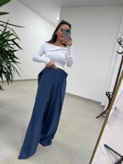 Mzr 22604 Kuşak Detaylı Tensel Laci Pantolon