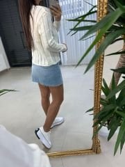 Taşlı Ekru Triko