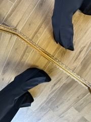 Brsk slit fabric trousers