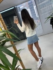Taşlı Ekru Triko