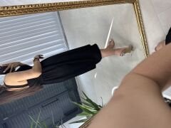 Ms Siyah Askılı Ahşap Detaylı Elbise