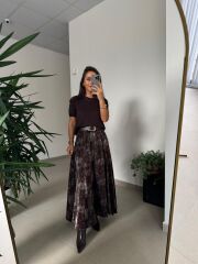 Dv 10779 Bisiklet Yaka A.kahve Triko Bluz