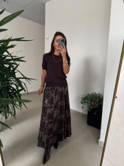 Dv 10779 Bisiklet Yaka A.kahve Triko Bluz