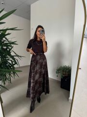 Dv 10779 Bisiklet Yaka A.kahve Triko Bluz