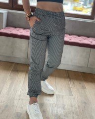 Gabardin siyah çizgili