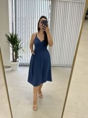 Ms Indigo Strappy Wooden Detailed Dress