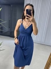 Ms Indigo Strappy Wooden Detailed Dress
