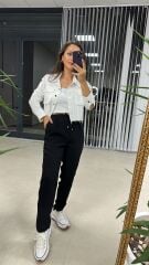 Orj.Marka Krep Siyah Pantolon