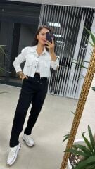 Orj.Marka Krep Siyah Pantolon