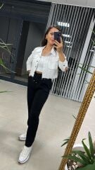 Orj.Marka Krep Siyah Pantolon