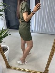 Khaki Shorts Overalls
