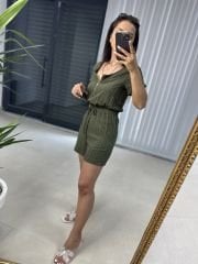 Khaki Shorts Overalls
