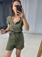 Khaki Shorts Overalls