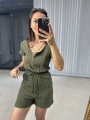 Khaki Shorts Overalls