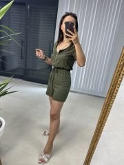 Khaki Shorts Overalls