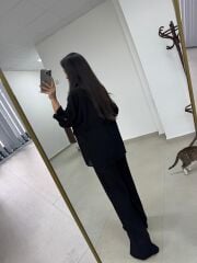 Fp 51349 Siyah Kuşak Detaylı Fermuarlı Takım