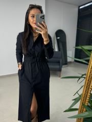 Ms Elastic Waist Shirt Dress