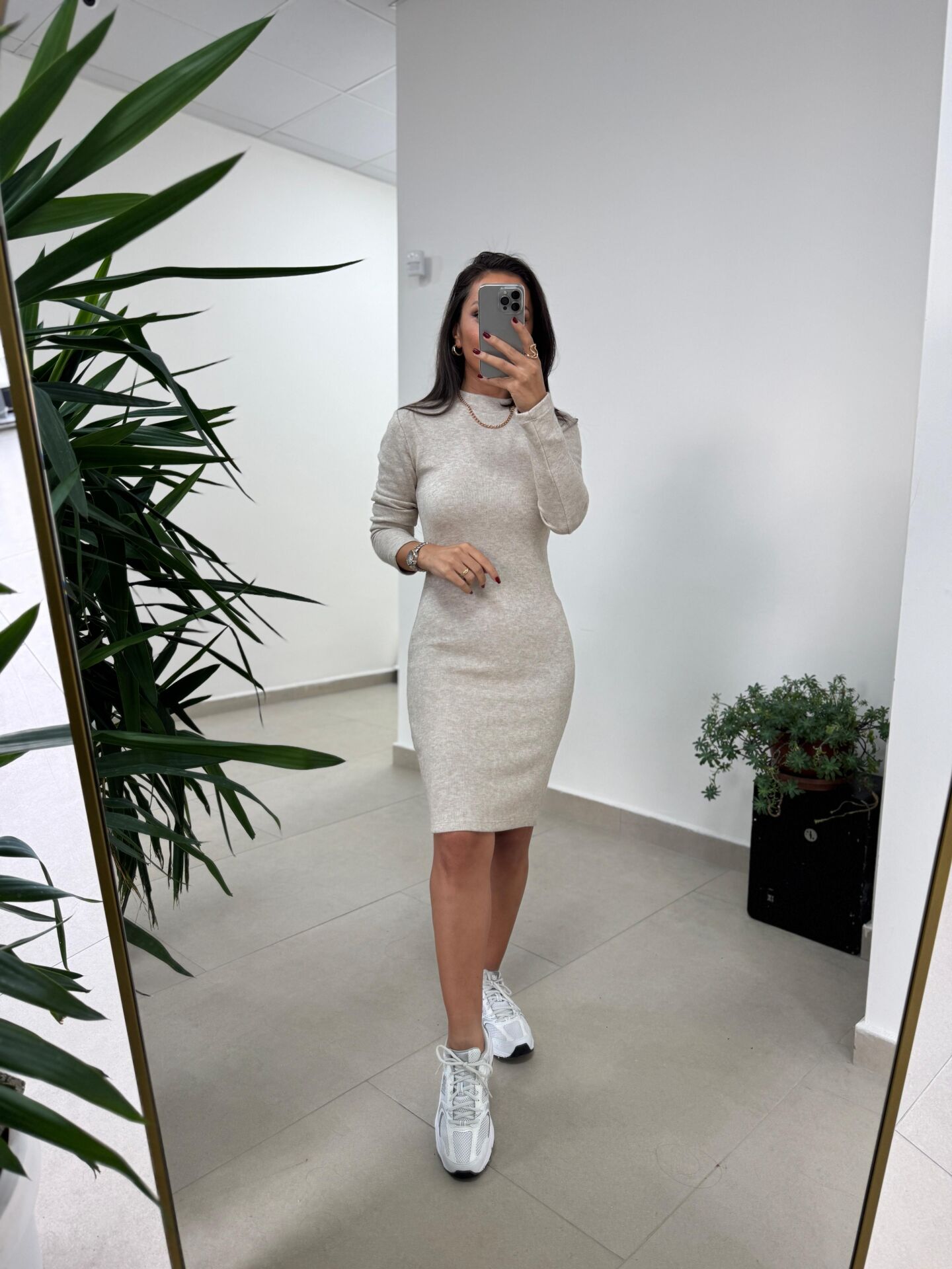 Bb 29339 Yarım Balıkçı Yumoş Vizon Kalem Elbise