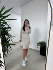 Bb 29339 Yarım Balıkçı Yumoş Vizon Kalem Elbise