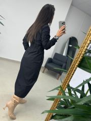 Ms Elastic Waist Shirt Dress