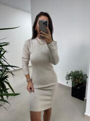 Bb 29339 Yarım Balıkçı Yumoş Vizon Kalem Elbise