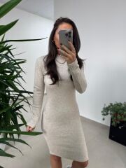 Bb 29339 Yarım Balıkçı Yumoş Vizon Kalem Elbise