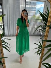 Original Brand Waist Gipel Green Dress