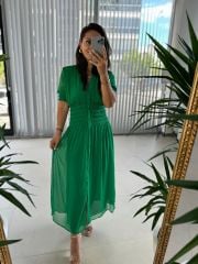 Original Brand Waist Gipel Green Dress