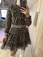 Ms Leo Batik-Chiffonkleid