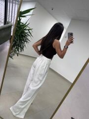 Fp 51017 Pamuk Keten Naturel Pantolon