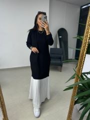 Weißes, plissiertes Sweatkleid von Dr