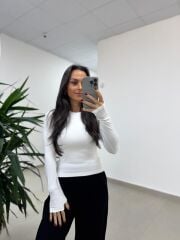 Ml 37271 Parmak Geçirmeli Ekru Bluz