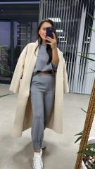 Stamp Unlined Stone Coat