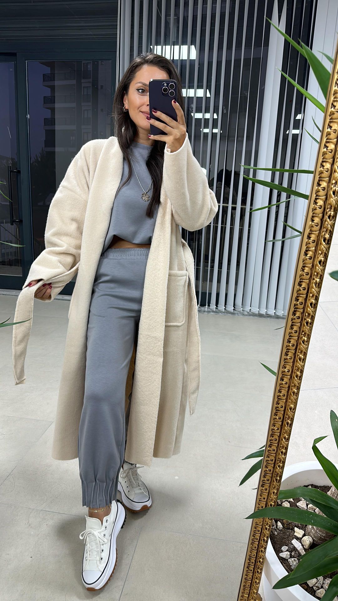 Stamp Unlined Stone Coat