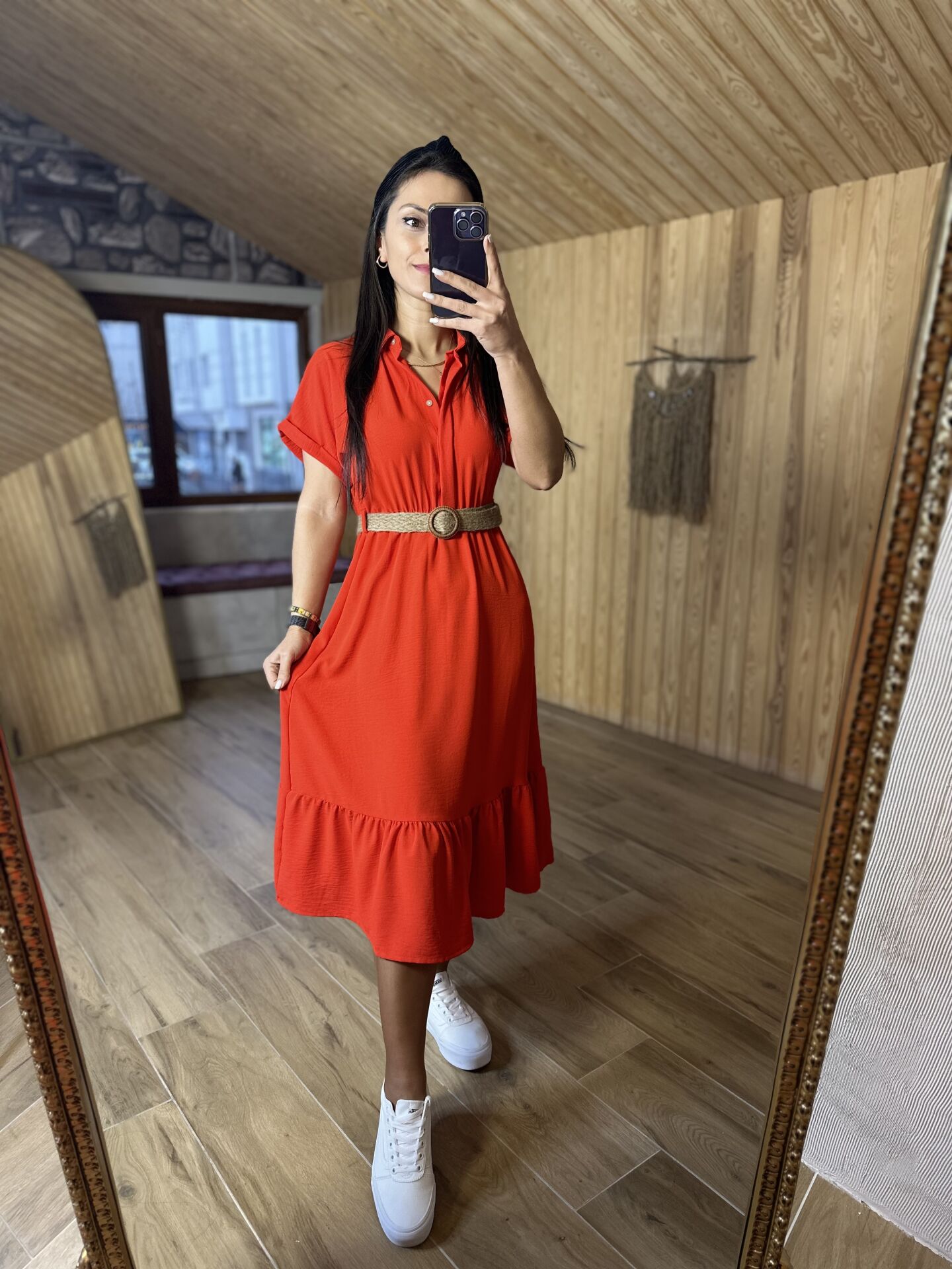 Hasır kemerli oranj aerobin elb