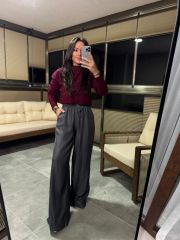 Kr 16542 Bordo Yumoş Balıkçı Triko