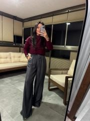 Kr 16542 Bordo Yumoş Balıkçı Triko