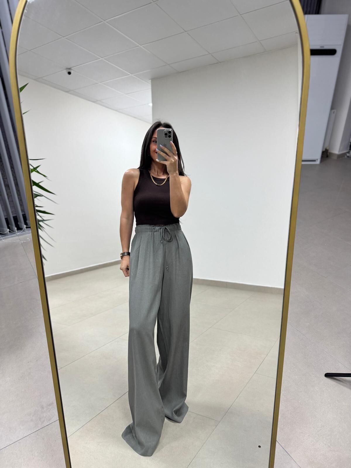 İv 51017 Pamuk Keten Haki Pantolon