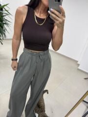 İv 51017 Pamuk Keten Haki Pantolon