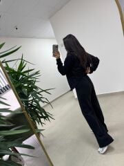 Ml 98512 Fermuarlı Çima Detaylı Siyah Takım