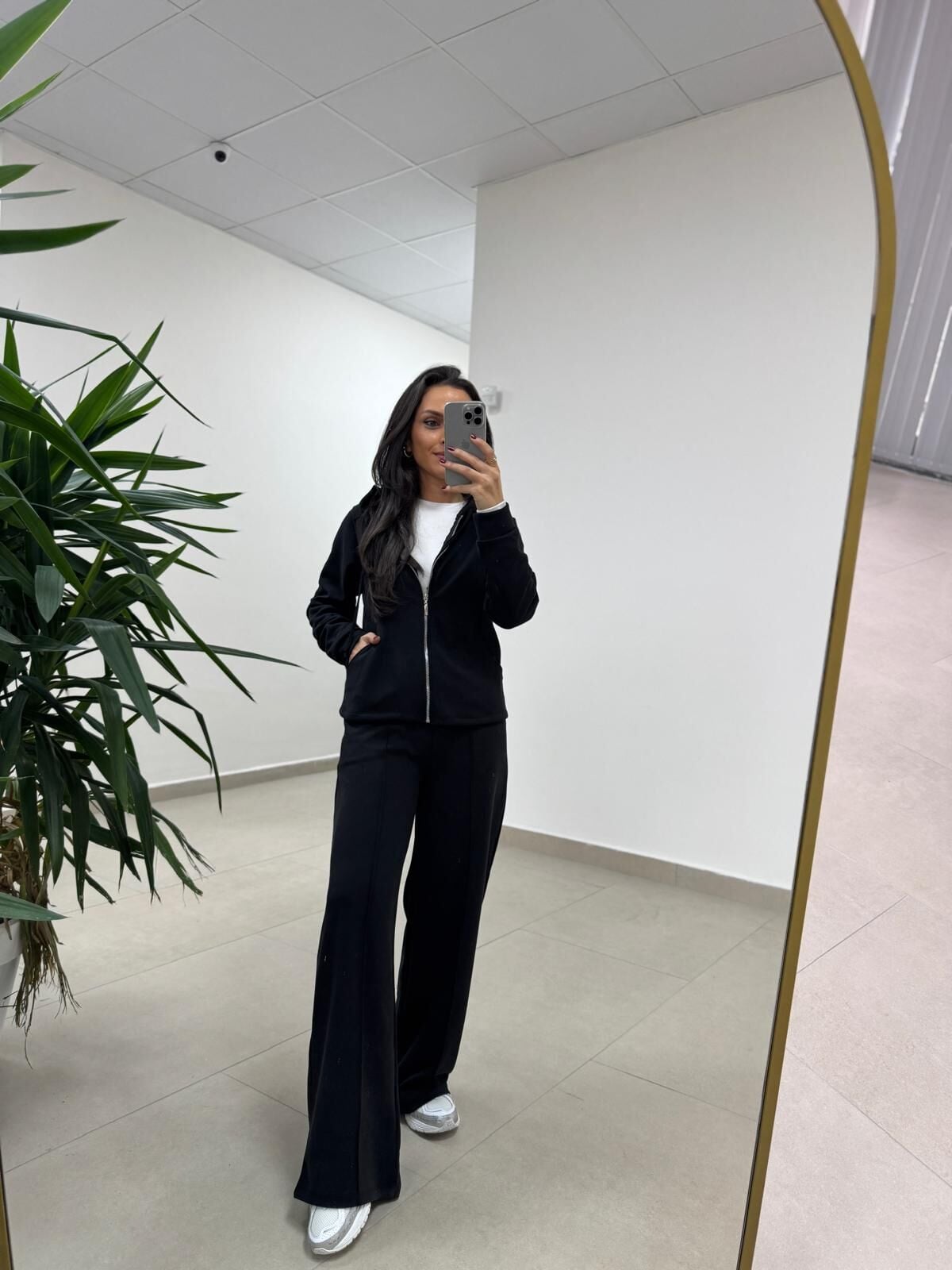 Ml 98512 Fermuarlı Çima Detaylı Siyah Takım