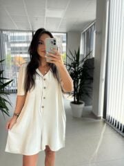 Bb 30077 Natürel  Pamuk Keten Tulum