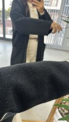 Kaşe Astarsız Siyah Kaban