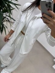 Ml 98512 Fermuarlı Çima Detaylı Ekru Takım