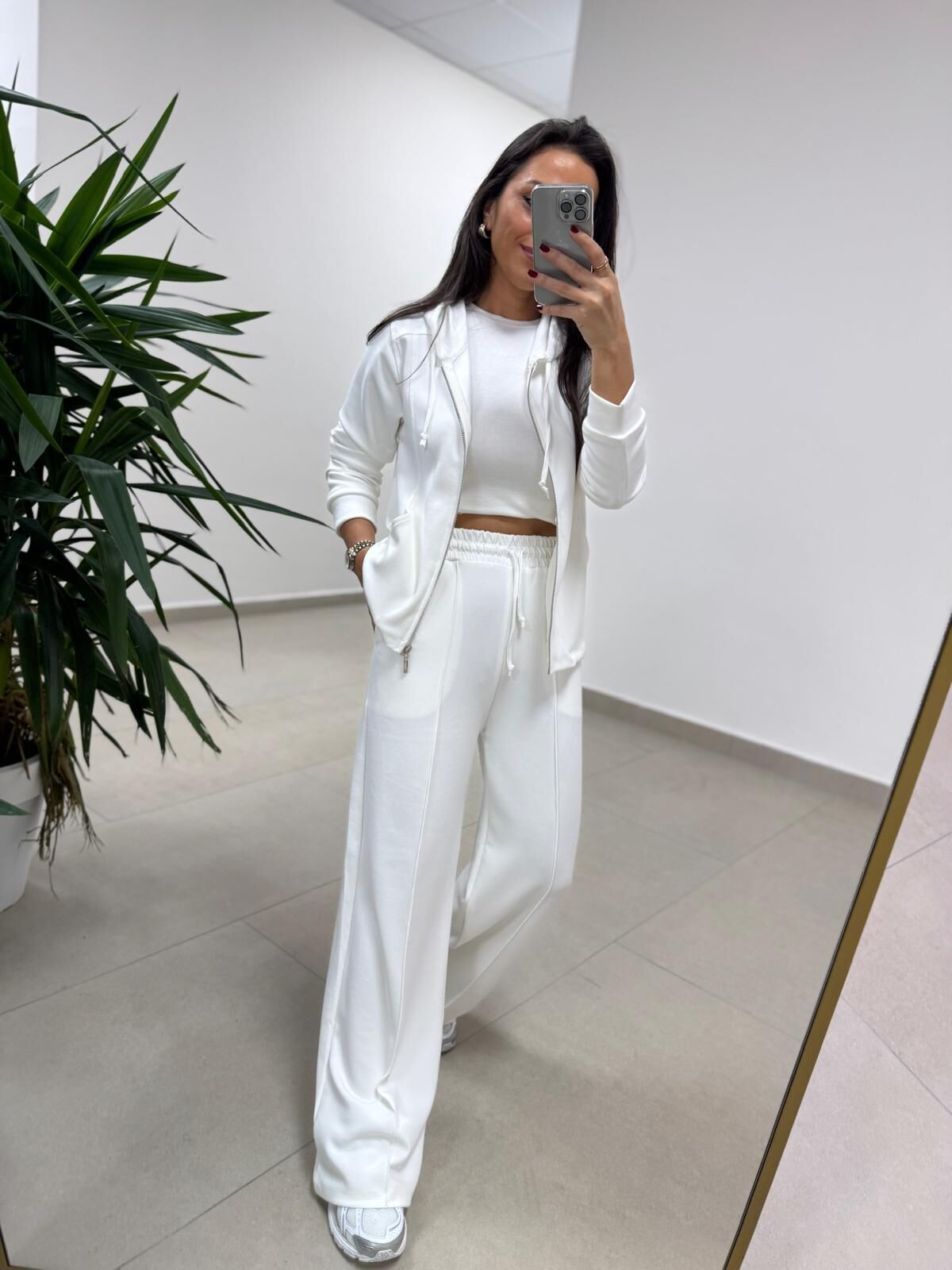 Ml 98512 Fermuarlı Çima Detaylı Ekru Takım