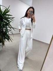 Ml 98512 Fermuarlı Çima Detaylı Ekru Takım