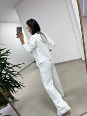 Ml 98512 Fermuarlı Çima Detaylı Ekru Takım